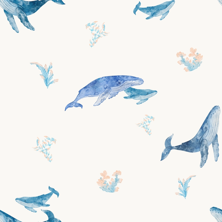 Muslin Swaddle - Whales